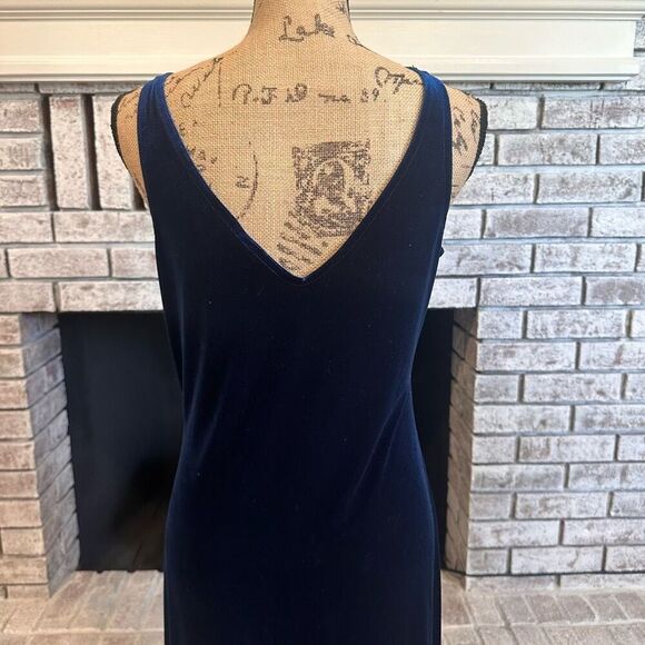 Vintage 90s Fashion Bug Velour Maxi Evening Dress Bolero Set Whimsy Blue Size 8 - Picture 9 of 16